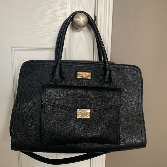 Sandy Lisa Black Leather Tote - Picture 1 of 2